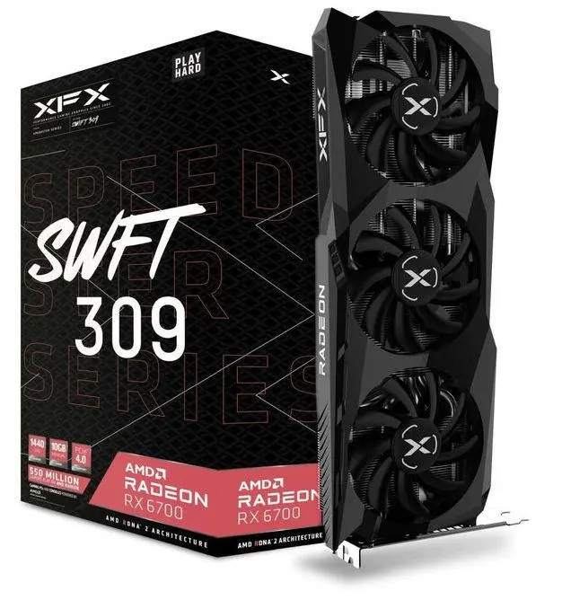 Karta graficzna XFX Radeon RX 6700 CORE Gaming SWFT 309 10GB GDDR6 160bit FSR