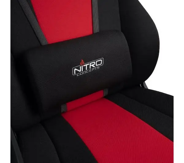 Nitro Concepts E250 Inferno Red Biurowy  do 120kg Tkanina Czarno-czerwony - Kup na Raty - RRSO 0%