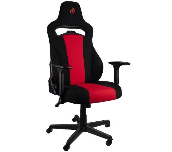 Nitro Concepts E250 Inferno Red Biurowy  do 120kg Tkanina Czarno-czerwony - Kup na Raty - RRSO 0%
