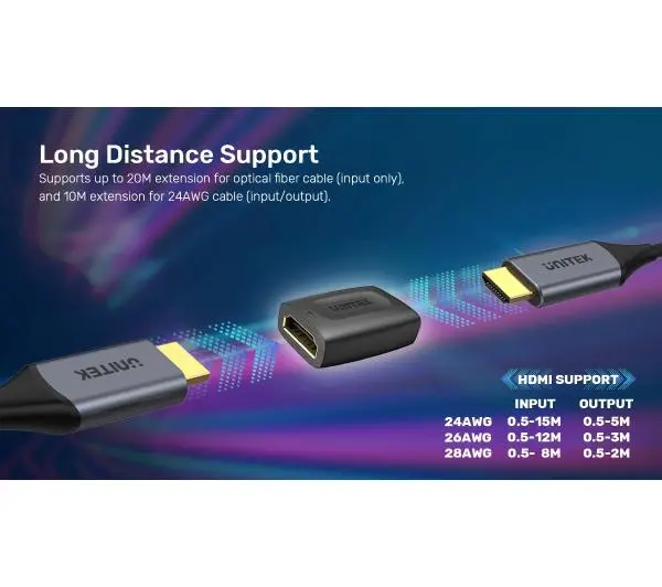 Unitek A1013BK Łącznik HDMI 4K