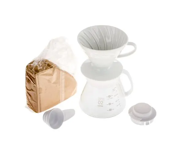 Hario V60 & Pot White + Serwer + Filtry