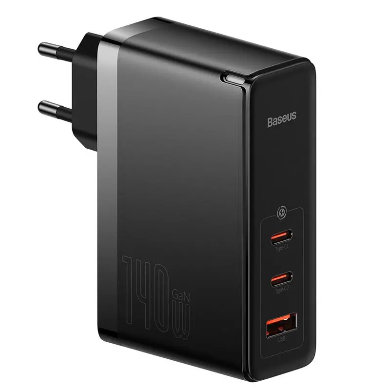 Ładowarka sieciowa Baseus GaN5 Pro 2xUSB-C + USB 140W Czarny