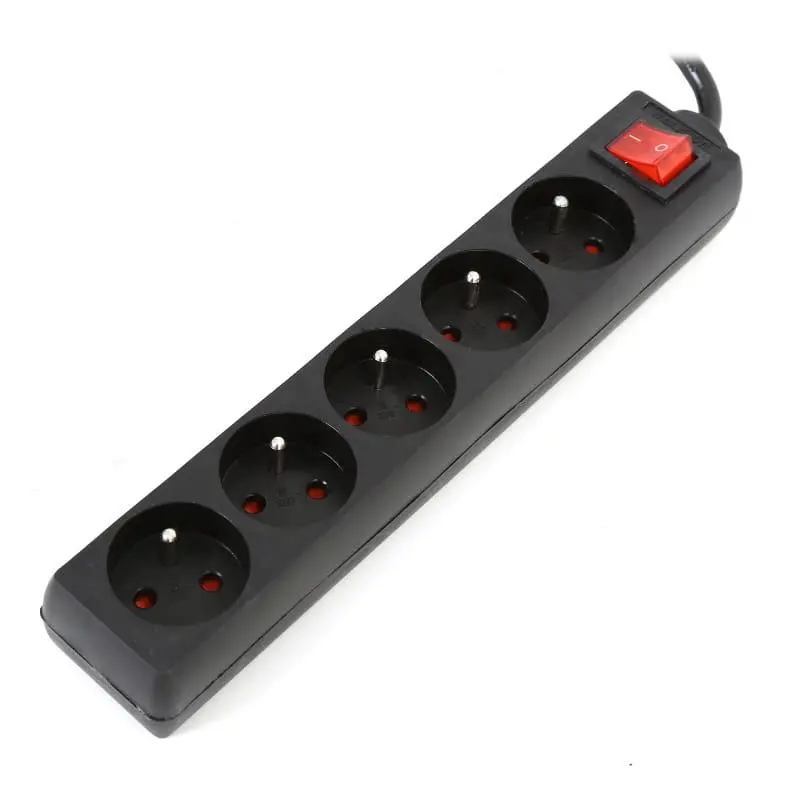 Przedłużacz Omega 41107 5 gniazd 5m Czarny