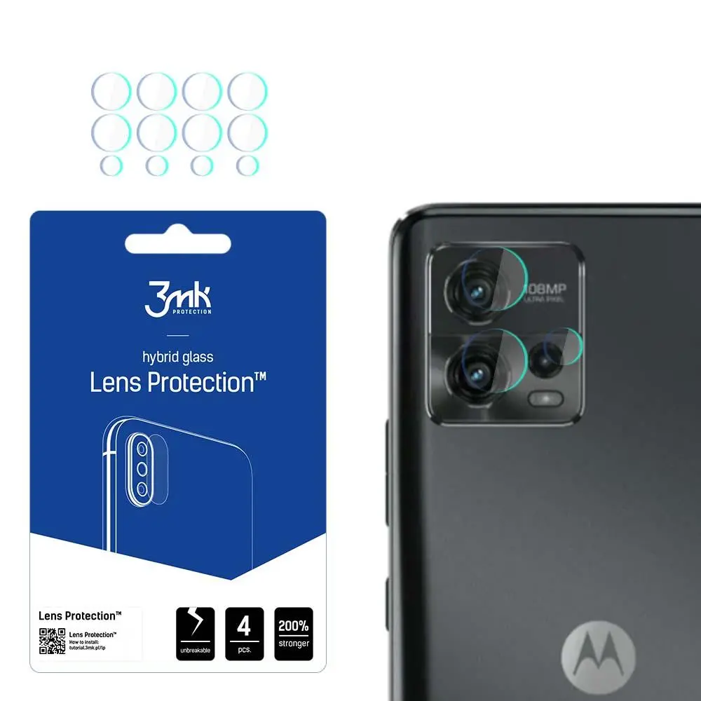 Szkło hybrydowe 3mk Lens Protect do Motorola Moto G72
