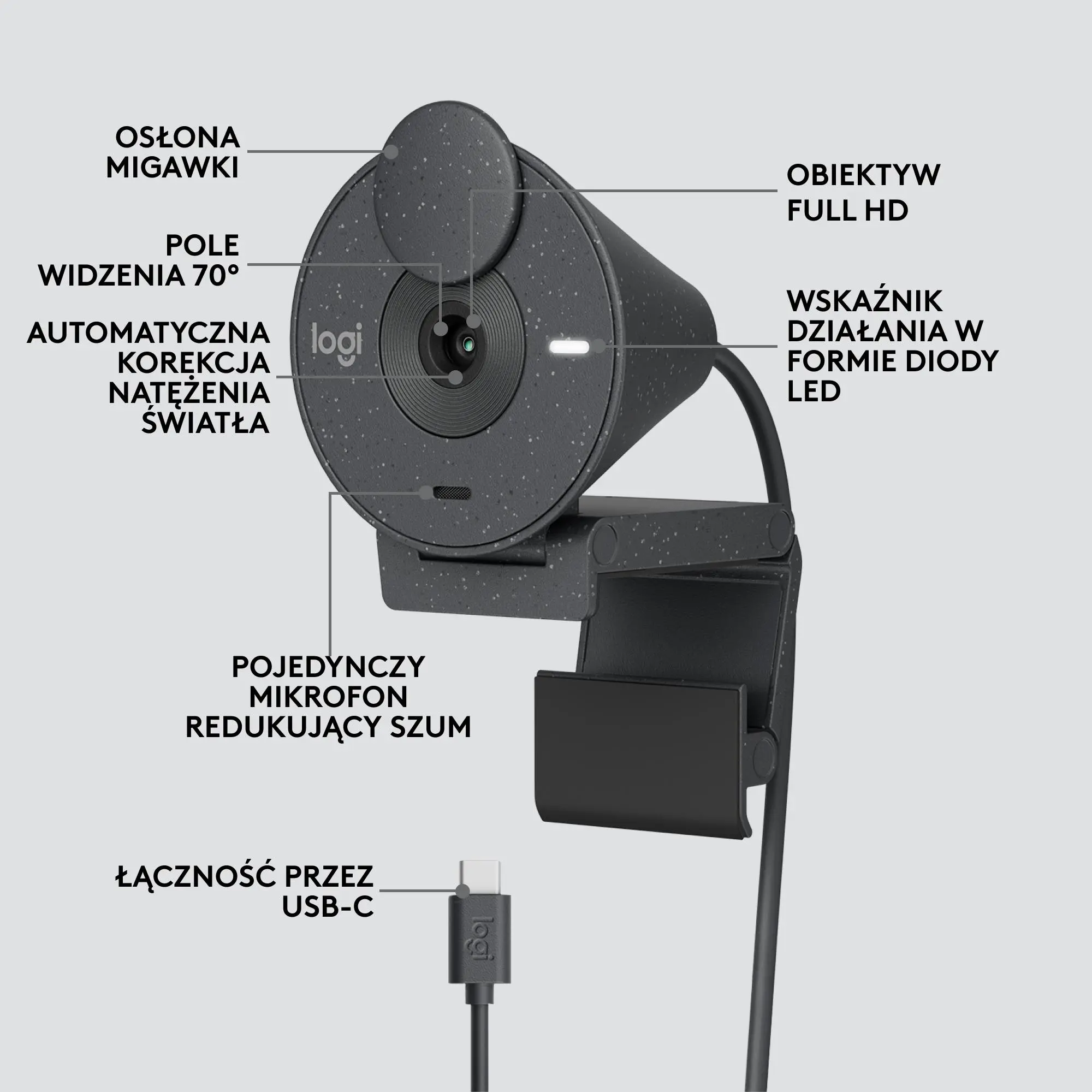 Kamera internetowa Logitech Brio 300  Grafitowy