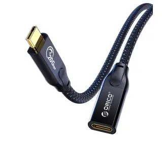 Orico CY32-10-BK-BP  USB-C (M-F) 3.2 Gen2 20 Gbps 4K 100W Czarny