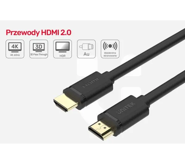 Unitek C11061BK-0.3M 0,3m Czarny