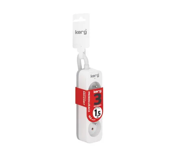 Kerg M02387 3 gniazda 1,5m Biały