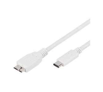 Kabel Vivanco 45275 USB-C do microUSB 1m Biały