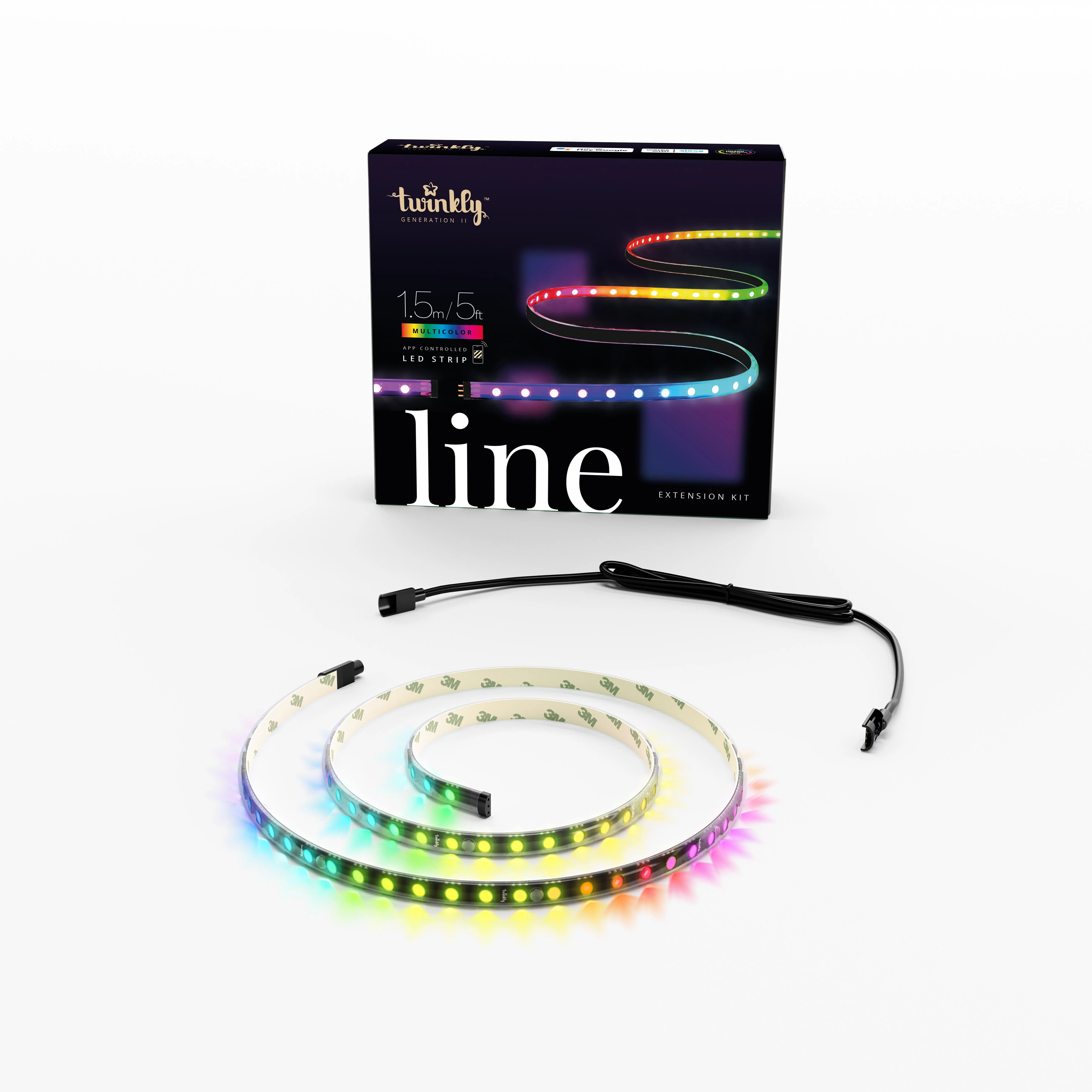 Taśma LED Twinkly Line 90 LED RGB 1,5m Czarny