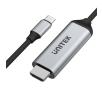 Kabel komputerowy Unitek V1423A USB-C - HDMI 4K 60Hz 1,8m Srebrno-szary