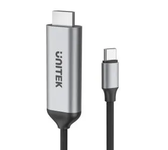 Kabel komputerowy Unitek V1423A USB-C - HDMI 4K 60Hz 1,8m Srebrno-szary