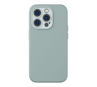 Etui Baseus Liquid Silica Gel do iPhone 14 Pro Max zielone + szkło hartowane
