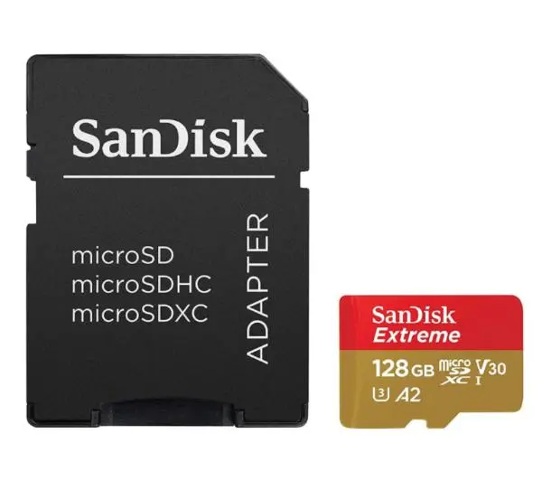 SANDISK microSDXC 128GB Extreme 190MB/s A2 C10 V30