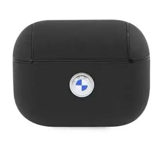 Etui na słuchawki BMW Geniune Leather Silver Logo BMAP2SSLBK do AirPods Pro 2 Czarny