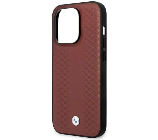 BMW Leather Diamond Pattern BMHCP14X22RFGR do iPhone 14 Pro Max