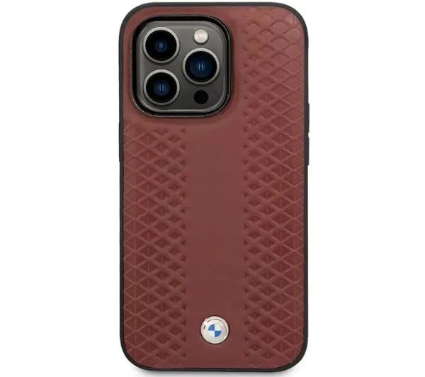 BMW Leather Diamond Pattern BMHCP14X22RFGR do iPhone 14 Pro Max