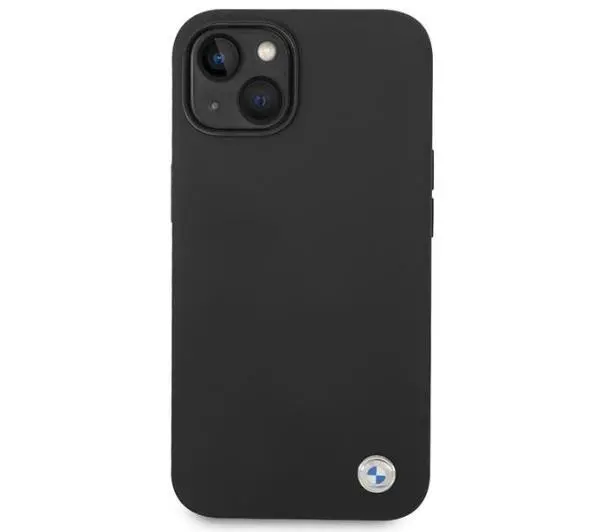 BMW Silicone Metal Logo BMHCP14SSILBK do iPhone 14