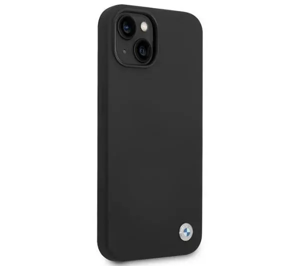 BMW Silicone Metal Logo BMHCP14SSILBK do iPhone 14