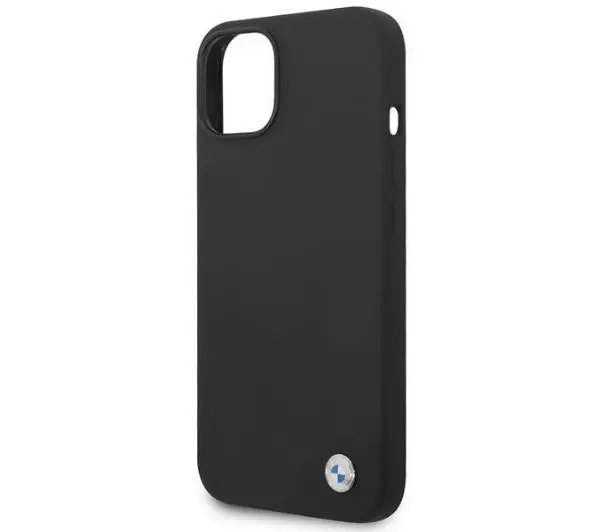 BMW Silicone Metal Logo BMHCP14SSILBK do iPhone 14
