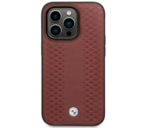 BMW Leather Diamond Pattern MagSafe BMHMP14L22RFGR do iPhone 14 Pro