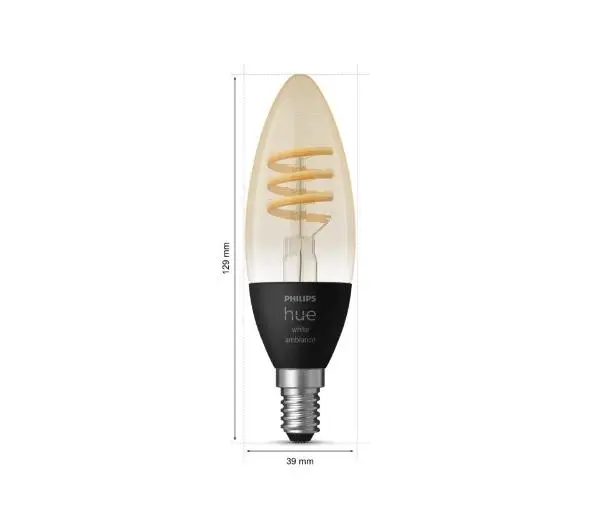 Philips Hue White Ambiance Filament E14 2 szt.