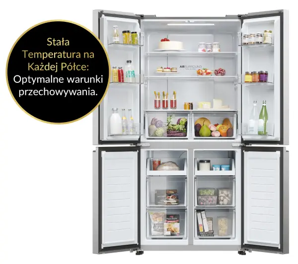 Haier Seria 5 HCR3818ENMM Pełny No Frost 181,5cm Inox - DRUGI -30%, ALBO 5-TY ZA 1ZŁ - Kup na Raty - RRSO 0%