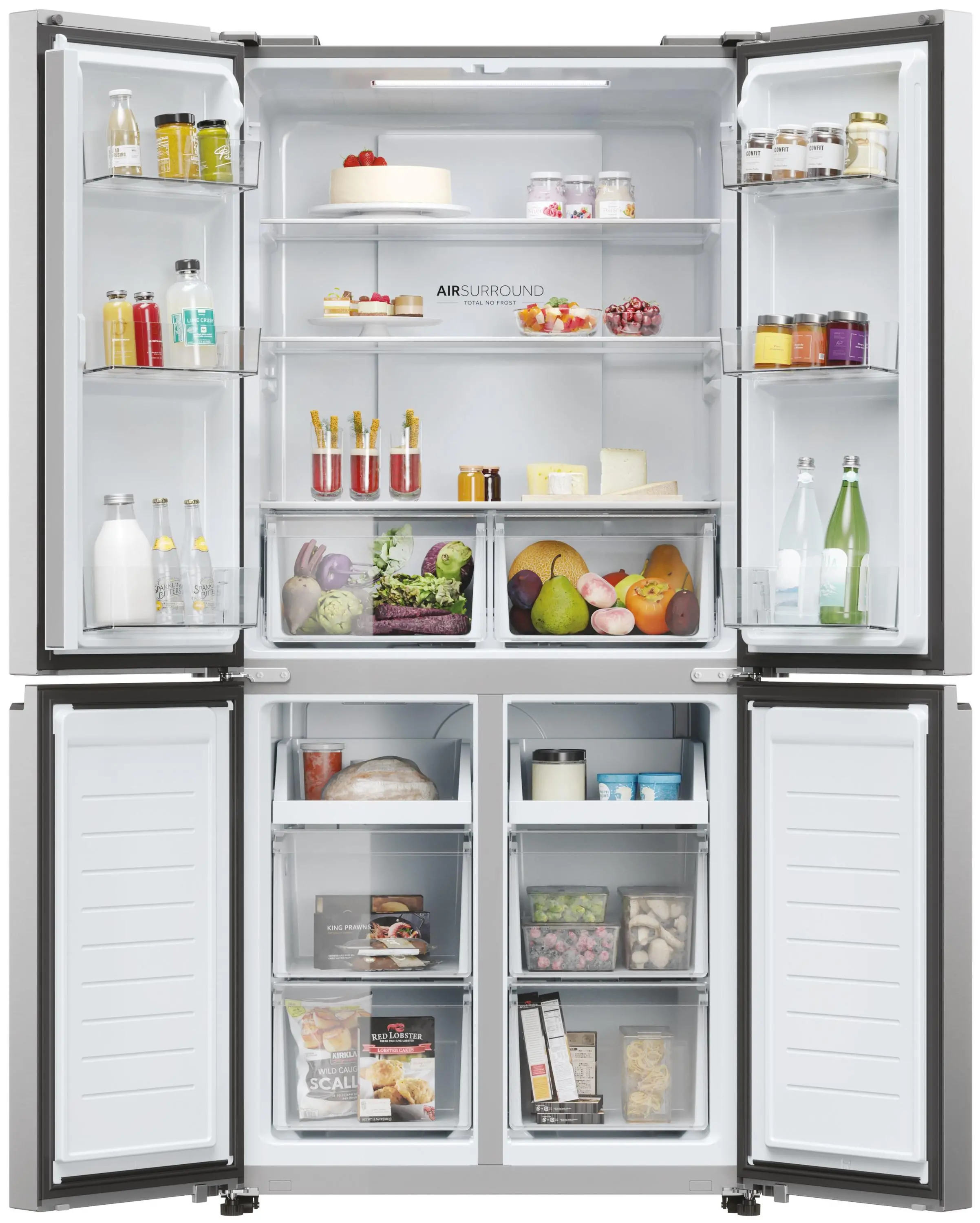 Lodówka Haier Seria 5 HCR3818ENMM Pełny No Frost 181,5cm Inox