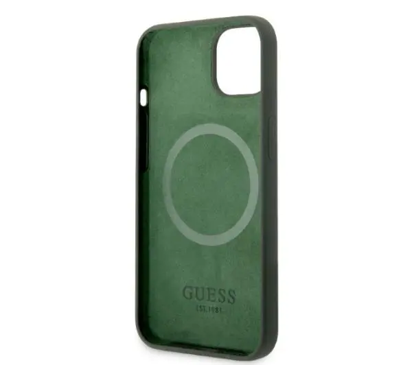 Guess Silicone Logo Plate MagSafe GUHMP13MSBPLA do iPhone 13