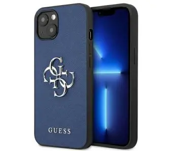 Etui Guess Saffiano 4G Metal Logo GUHCP13SSA4GSBL do iPhone 13 mini