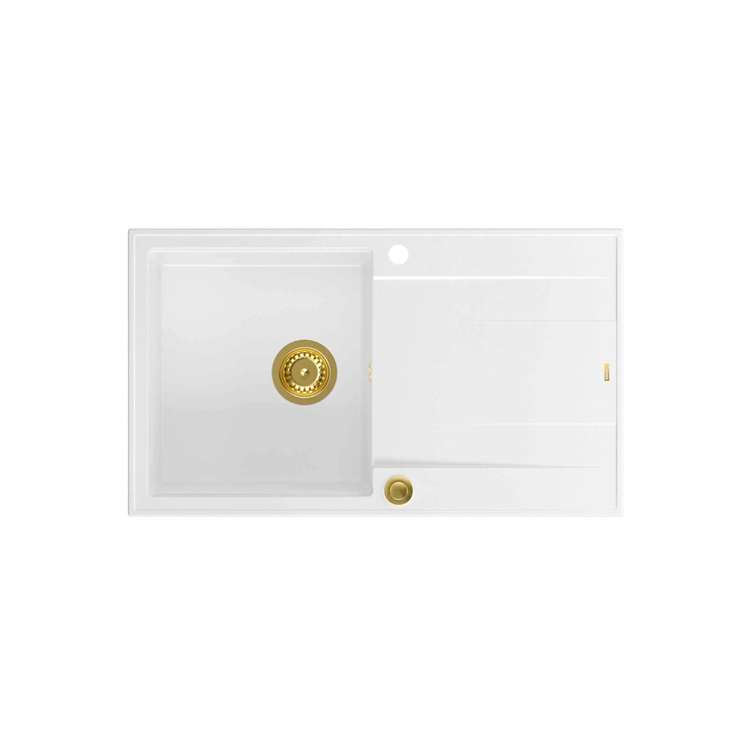 Zlewozmywak Quadron HCQE8650U1_PVDG1 P2O Evan 111 Granitowy Biały/Złoty