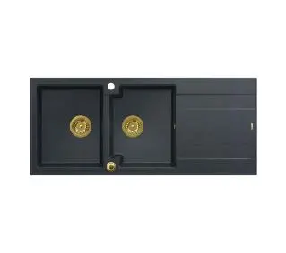 Quadron HQE11650U8_PVDG1 P2O Evan 121 Granitowy Czarny metalik/Złoty - DRUGI -30%, ALBO 5-TY ZA 1ZŁ - Kup na Raty - RRSO 0%