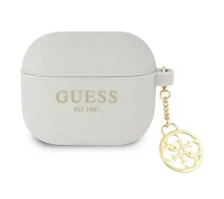 Guess Silicone Charm 4G Collection do AirPods 3 Szary