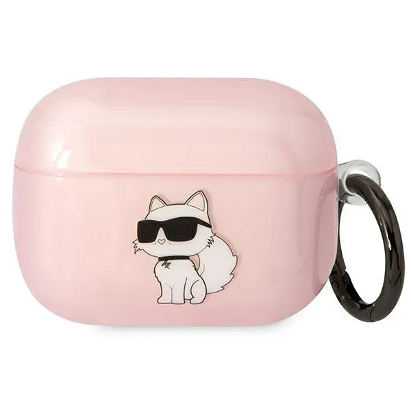 Etui na słuchawki Karl Lagerfeld Ikonik Choupette do AirPods Pro Różowy