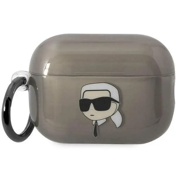 Etui na słuchawki Karl Lagerfeld Ikonik Karl Lagerfeld KLAP2HNIKTCK do AirPods Pro 2 Czarny