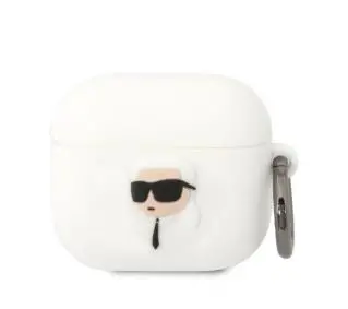 Karl Lagerfeld Silicone Karl Head 3D KLA3RUNIKH do AirPods 3 Biały