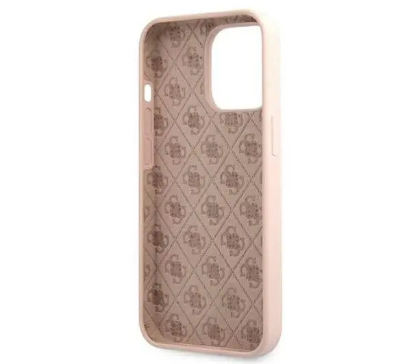 Guess Silicone Script Gold Logo Magsafe GUHMP13XLSLMGLP do iPhone 13 Pro Max