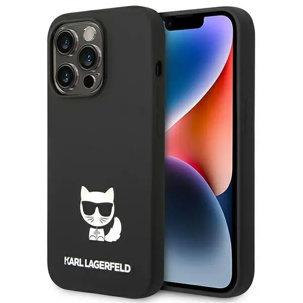 Etui Karl Lagerfeld Silicone Choupette Body KLHCP14LSLCTBK do iPhone 14 Pro