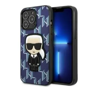 Etui Karl Lagerfeld Monogram Ikonik Patch KLHCP13LPMNIKBL do iPhone 13 Pro / 13