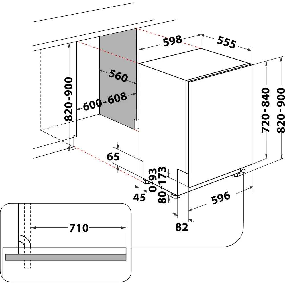 Zmywarka Whirlpool W7I HF60 TUS MaxiSpace 60cm Automatyczne otwieranie drzwi szufada na sztućce