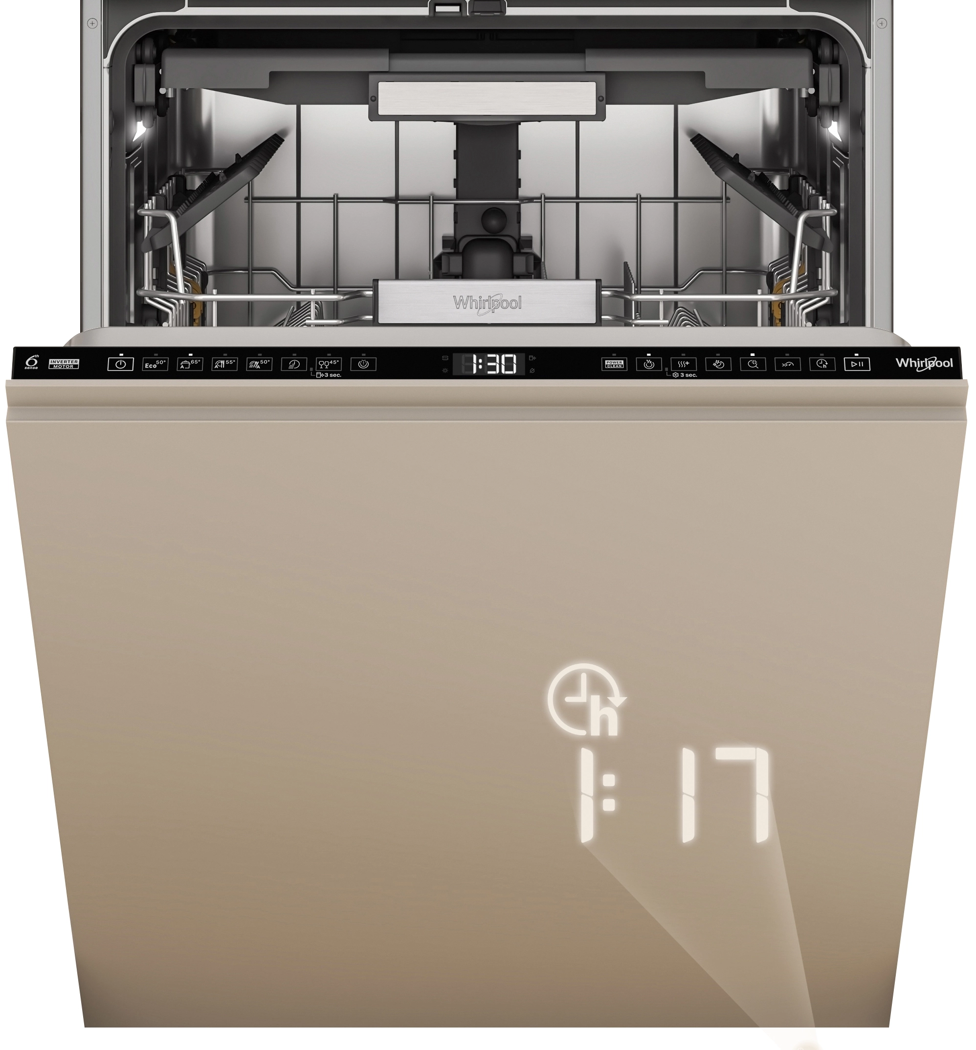 Zmywarka Whirlpool W7I HF60 TUS MaxiSpace 60cm Automatyczne otwieranie drzwi szufada na sztućce