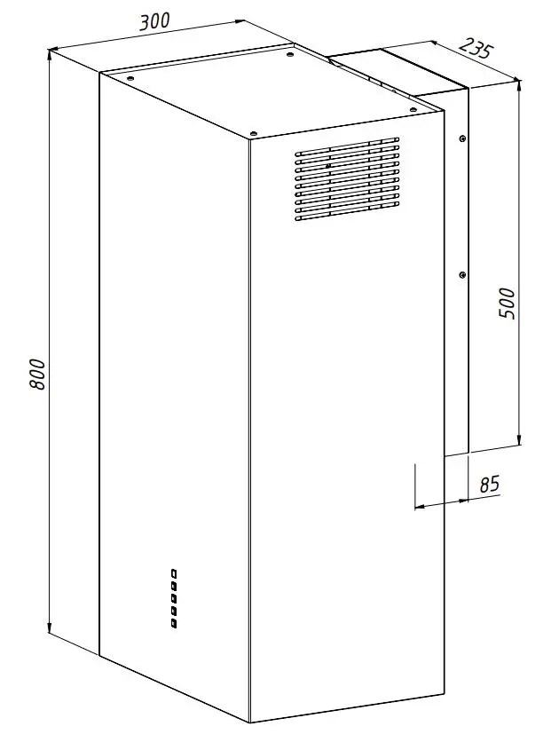 фото Витяжка декоративна Akpo WK-4 Cubera WL 550 Black 2
