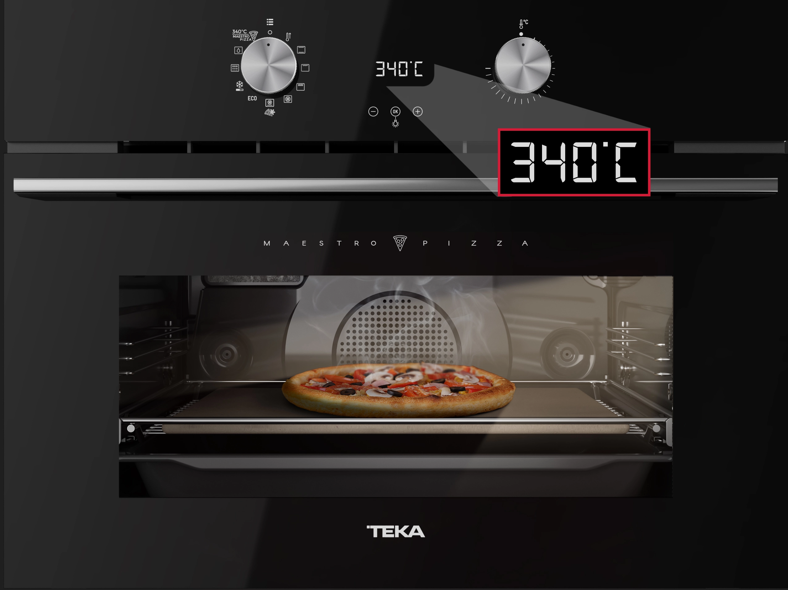 Piekarnik elektryczny Teka Maestro HLC 8510 P Pizza Termoobieg Czarny