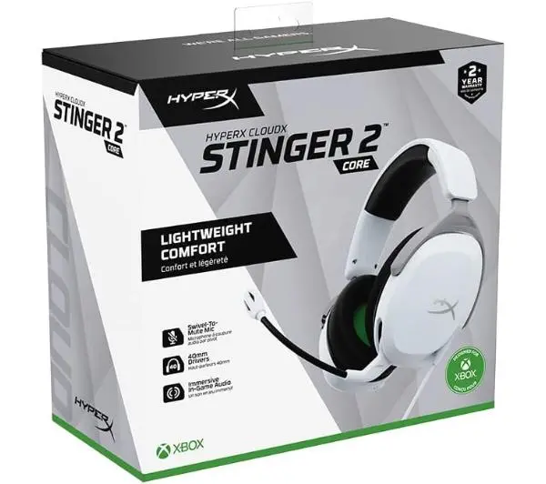 HyperX CloudX Stinger II Xbox Nauszne Biały