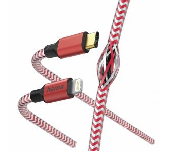 Kabel Hama Reflected Lightning do USB-C 1,5m Czerwony