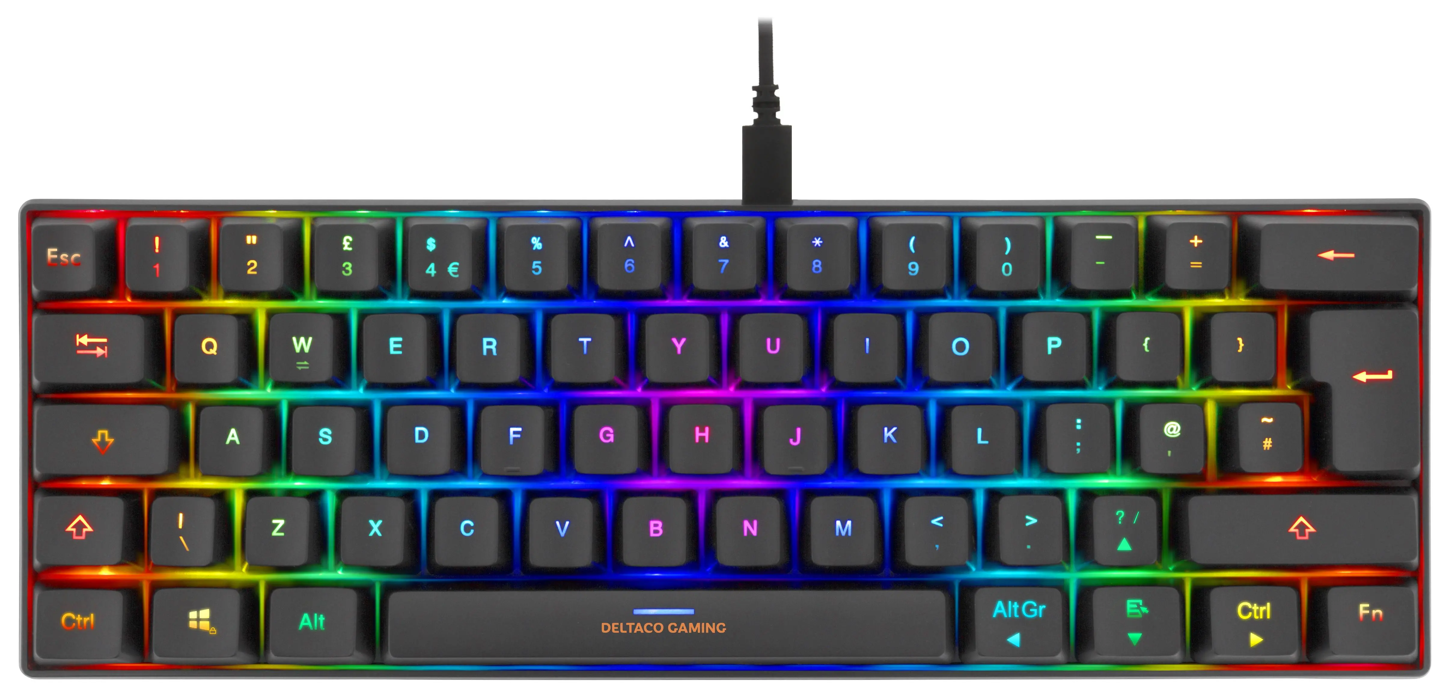 Klawiatura mechaniczna Deltaco GAM-075-UK Czarny