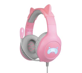Słuchawki przewodowe z mikrofonem FR-TEC Tanooki FT2021 Nauszne Różowy