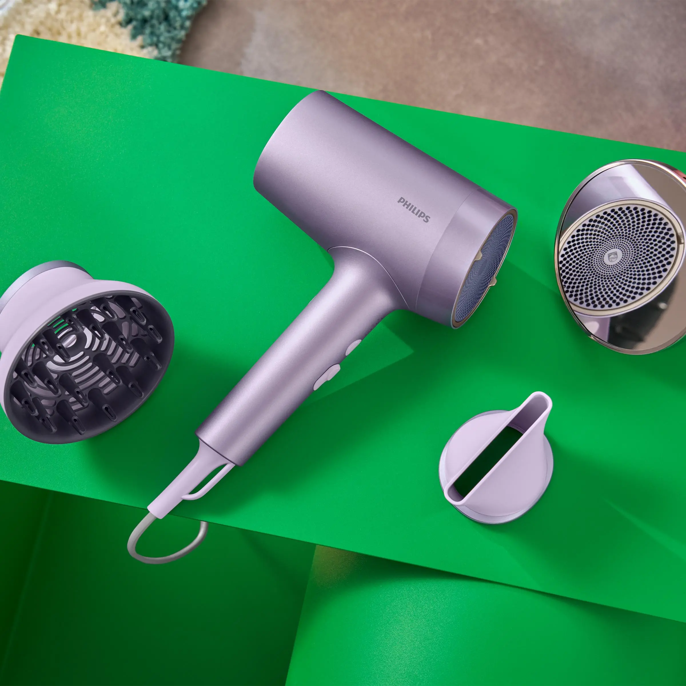 Suszarka do włosów Philips Seria 7000 BHD720/10 Jonizacja Dyfuzor Zimny nawiew 1800W 2 prędkości 4 temperatury