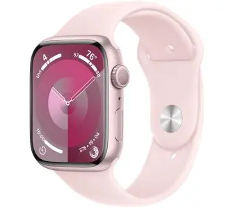 Apple Watch Series 9 GPS koperta 45mm z aluminium Różowym pasek sportowy Jasnoróżowy rozmiar M/L