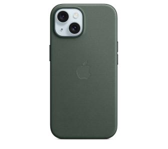 Etui Apple z tkaniny FineWoven z MagSafe do iPhone 15 Wieczna zieleń